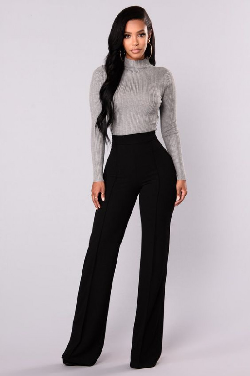 Classy Turtleneck Sweater business casual with black trouser modern trendy corporate attire: stx it20 risk.5rv nr eo,  formal wear  