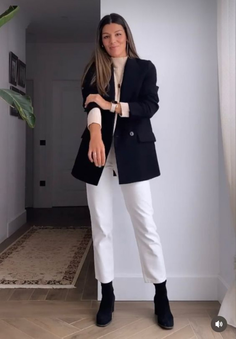 White Pants Black Boots Outfits Ideas With Black Suit Jackets And Tuxedo, Blazer: 