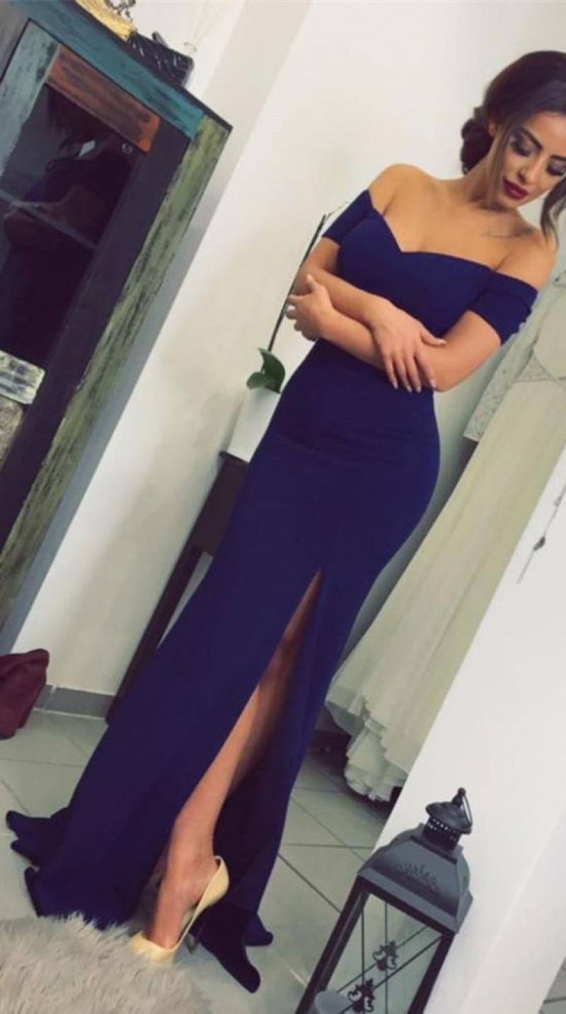 A Night to Remember: The Navy Blue Prom Dress for an Unforgettable Evening!: online shopping,  cocktail dress,  prom dresses,  navy blue,  lace navy blue v-neck vestidos de fiesta noche prom party evening dresses robe de soiree gown frock,  prom dress creation  