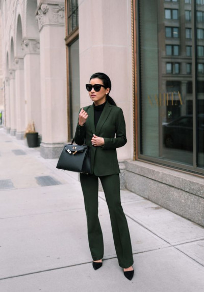Comfort wear extra petit blog women's pant suit, petite pant suit: 